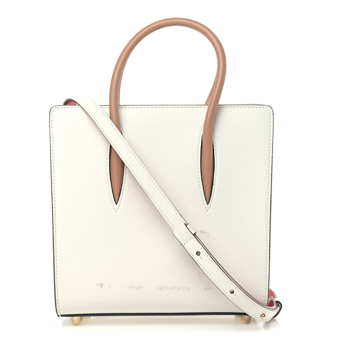 Calfskin Patent Studded Small Paloma White