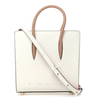 Christian Louboutin Calfskin Patent Studded Small Paloma White 1 of 12