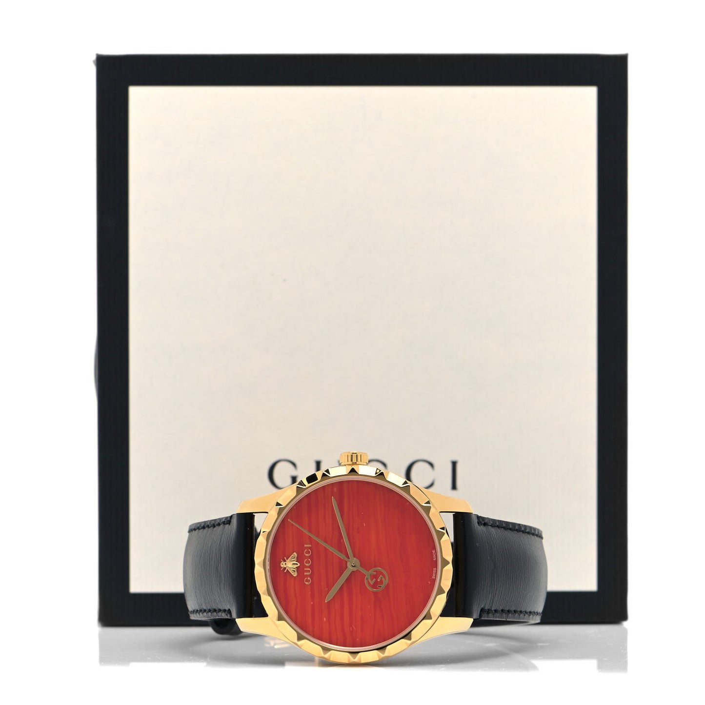 Stainless Steel Calfskin 38mm G-Timeless Quartz Watch Coral