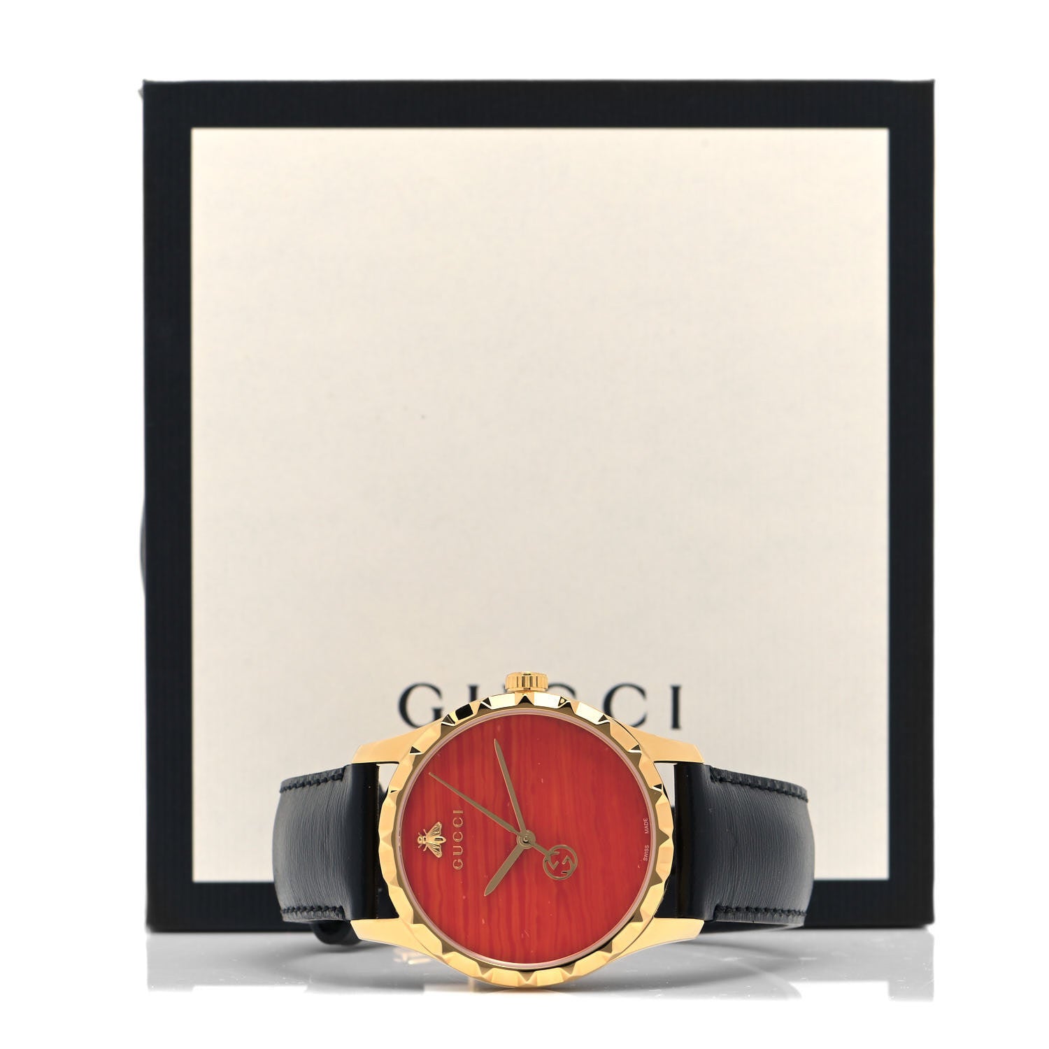 Gucci Stainless Steel Calfskin 38mm G-Timeless Quartz Watch Coral 4 of 5