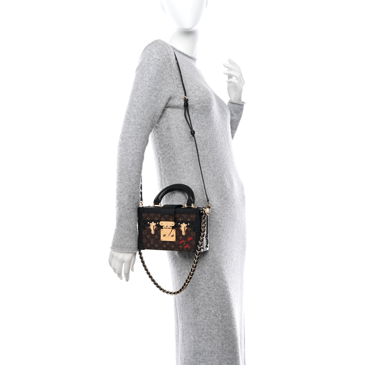 LOUIS VUITTON Monogram Petite Malle Capitale Black