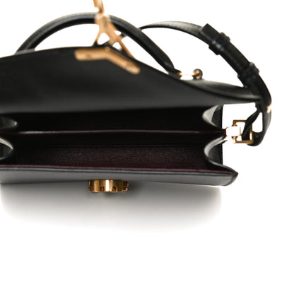 Saint Laurent Grain de Poudre Mini Classic Monogram Cassandra Top Handle Black Rouge Legion 5 of 12