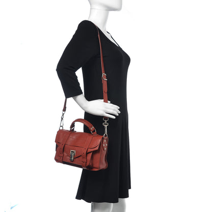 Proenza Schouler Lambskin Tiny PS1 Satchel Mandarin Red 2 of 8