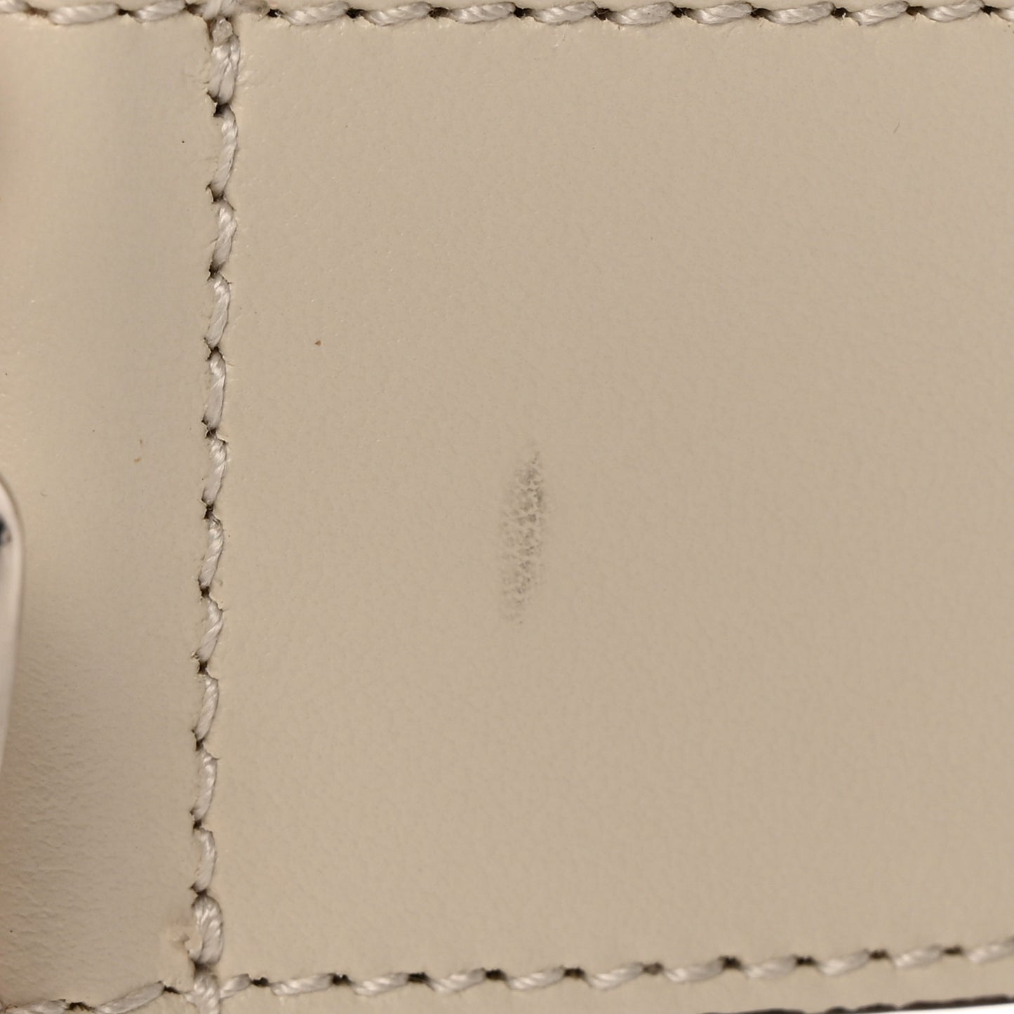 Plutone Calfskin Palladium Double G 40mm Belt 85 34 Mystic White