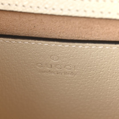 Gucci Textured Calfskin Web Mini Diana Tote Bag Mystic White 6 of 9