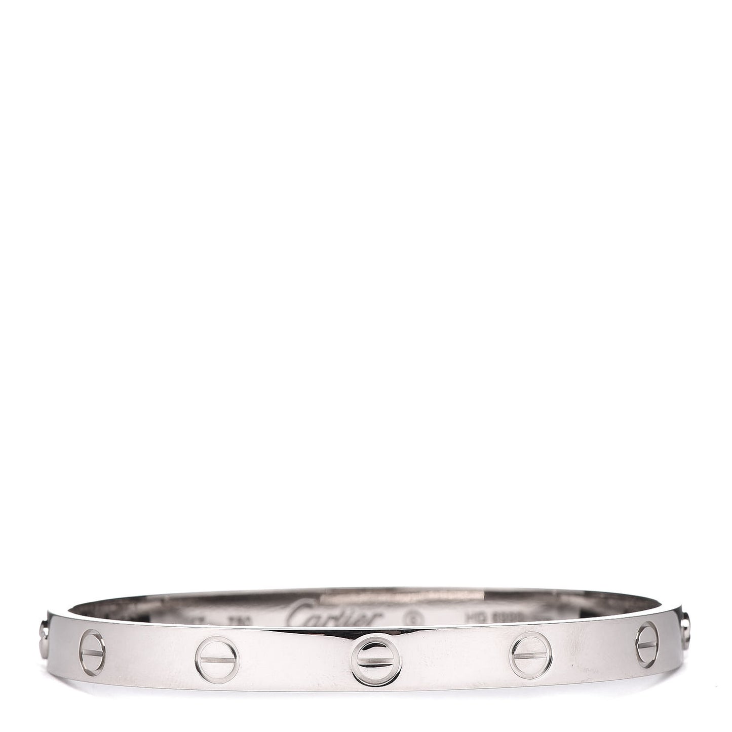 18K White Gold LOVE Bracelet 17
