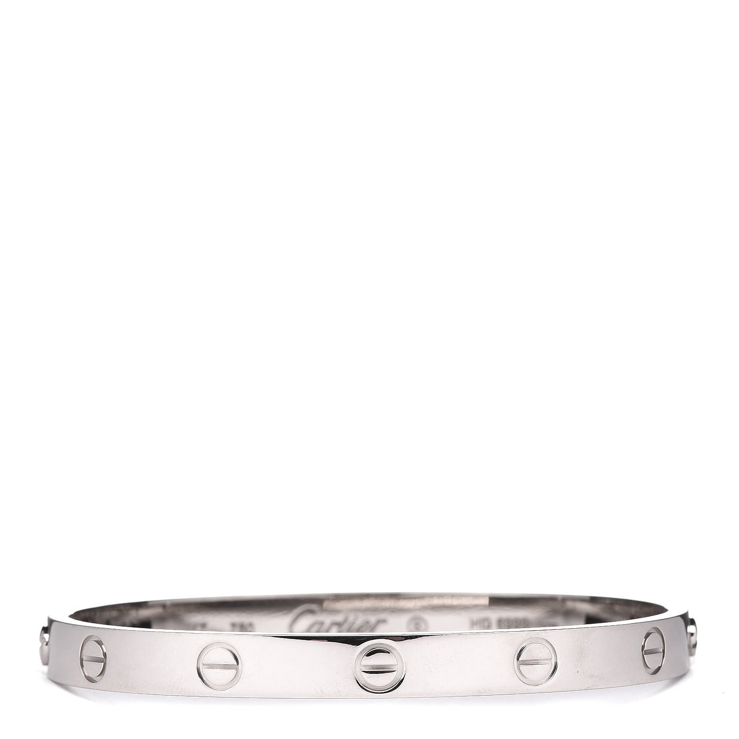 Cartier 18K White Gold LOVE Bracelet 17 1 of 7