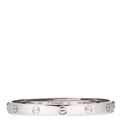 Cartier 18K White Gold LOVE Bracelet 17 1 of 7