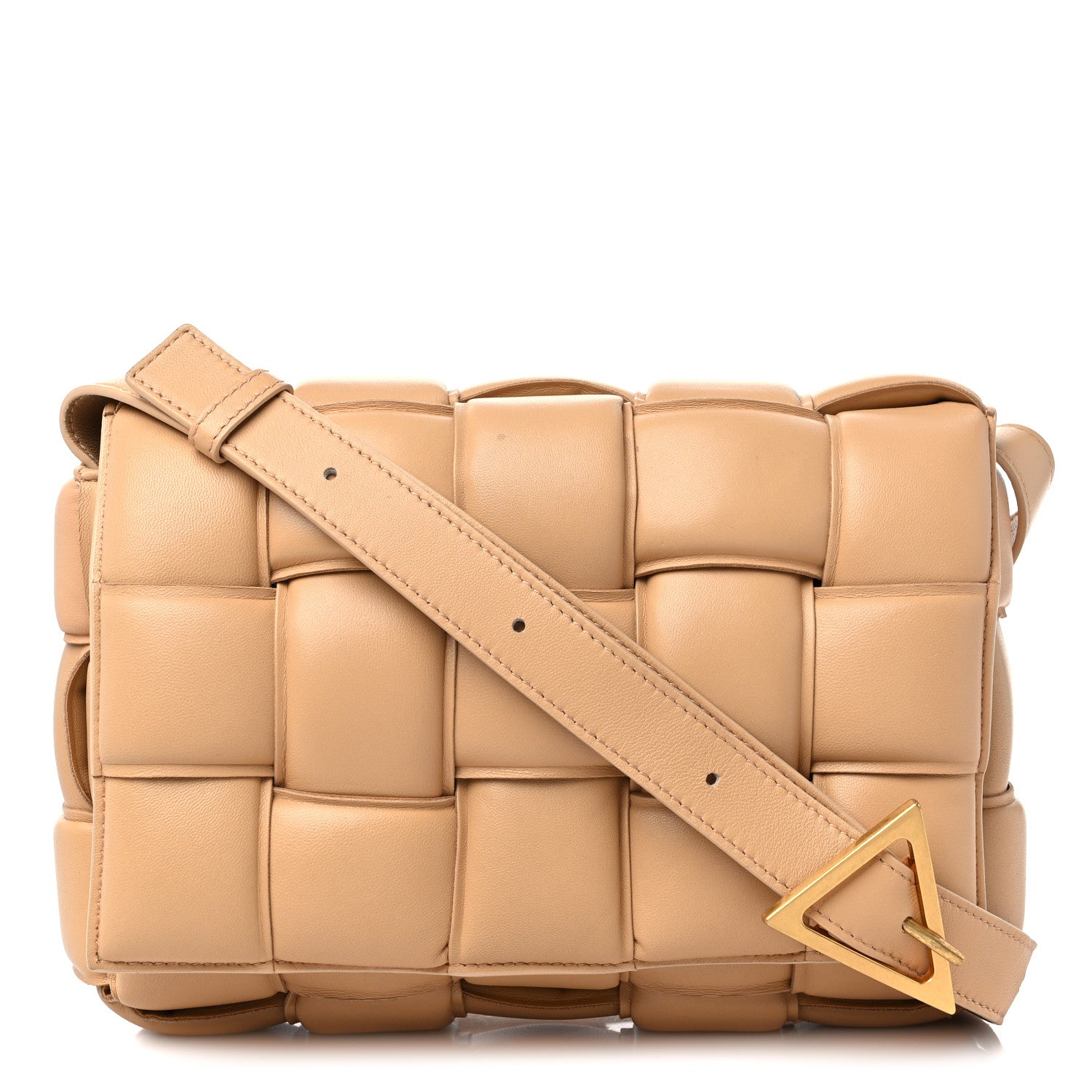 Bottega Veneta Nappa Maxi Intreccio Padded Cassette Crossbody Bag Almond 1 of 11