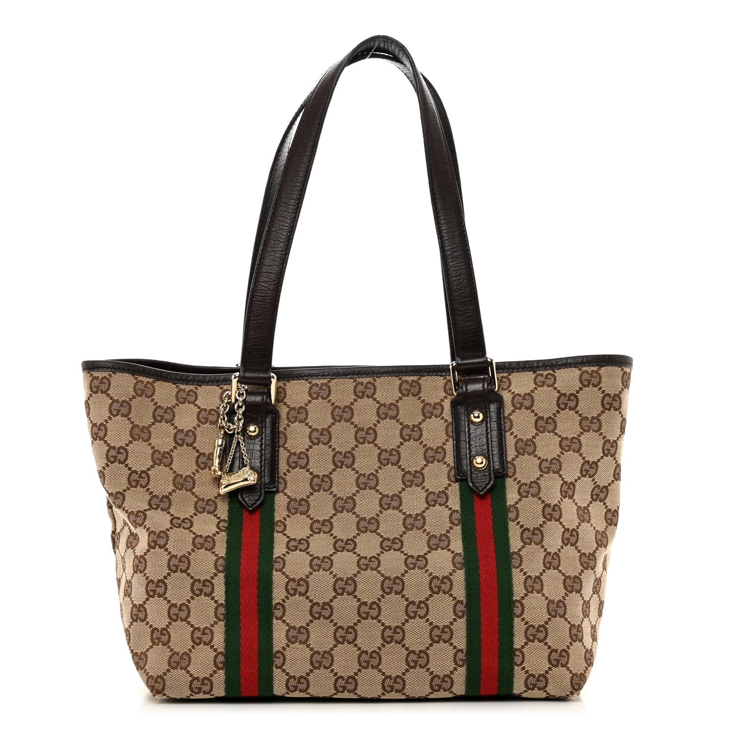 Gucci Monogram Medium Jolicoeur Tote Dark Brown 1 of 11