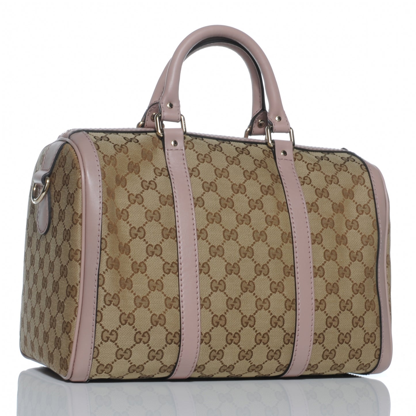 Monogram Vintage Web Medium Boston Light Pink