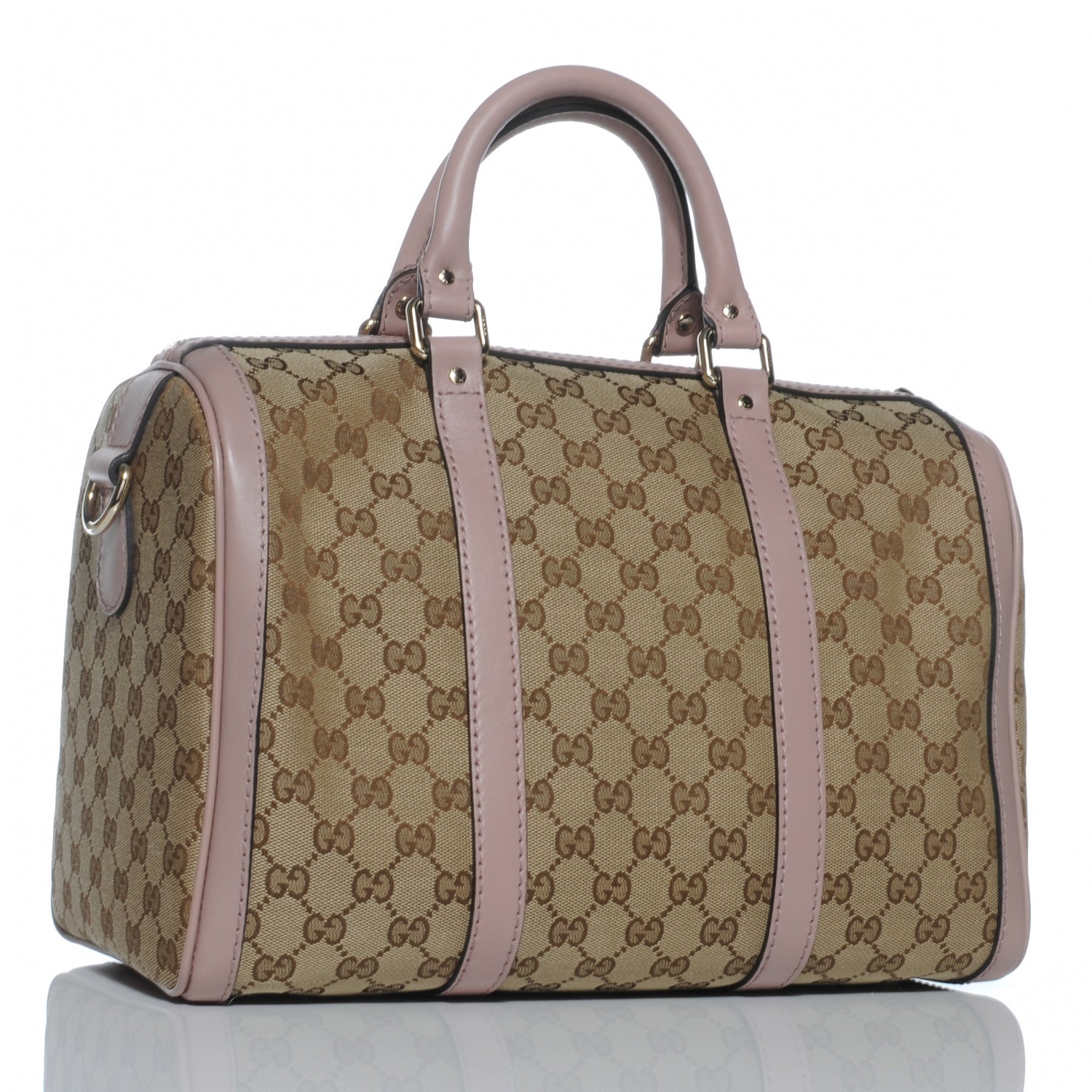 Gucci Monogram Vintage Web Medium Boston Light Pink 3 of 8