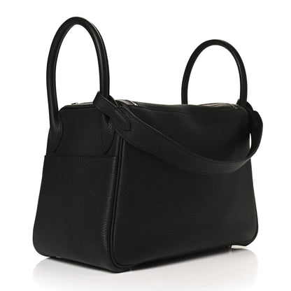 Hermes Taurillon Clemence Lindy 30 Black 3 of 12