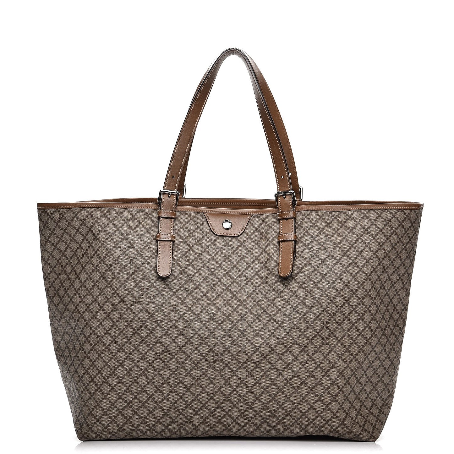 Coated Canvas Diamante Plus Tote Bag Brown