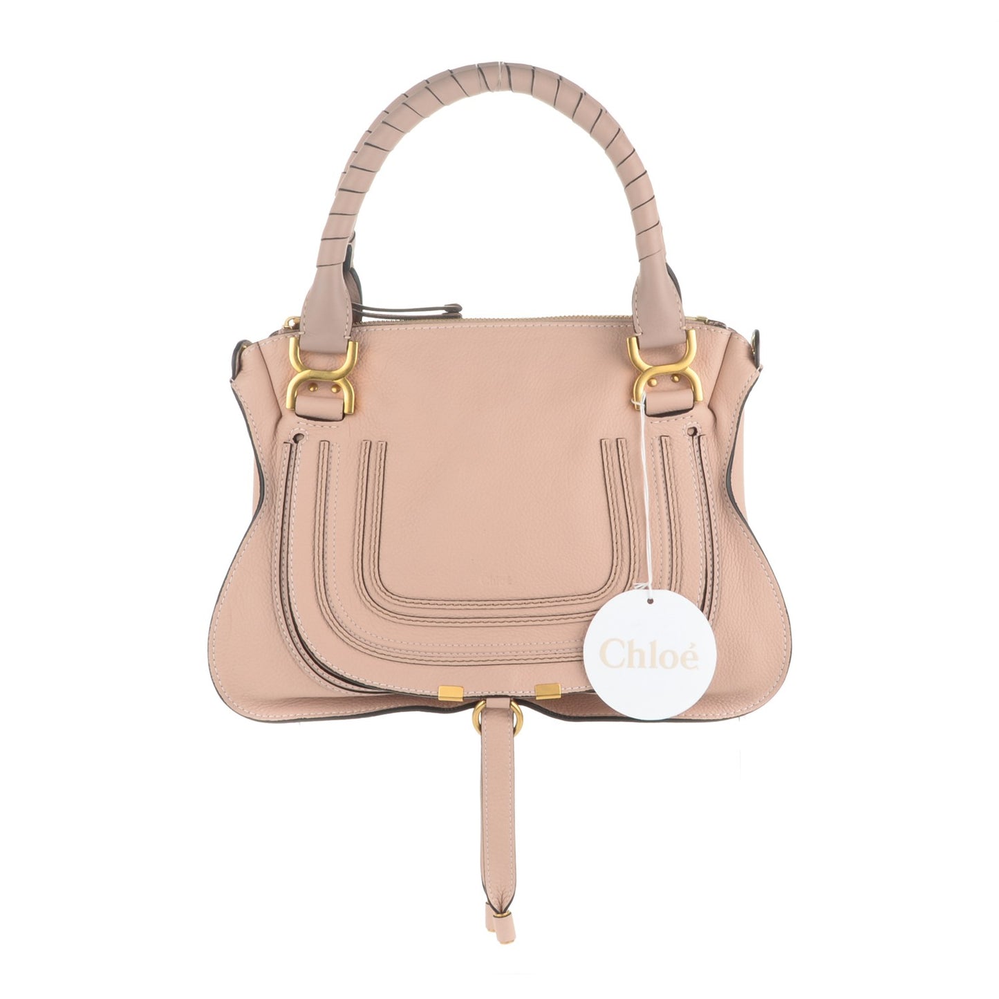 Calfskin Medium Marcie Satchel Blush Nude