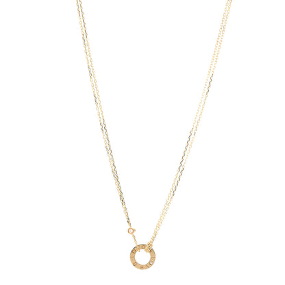 Cartier 18K Yellow Gold 2 Diamond LOVE Necklace 1 of 6
