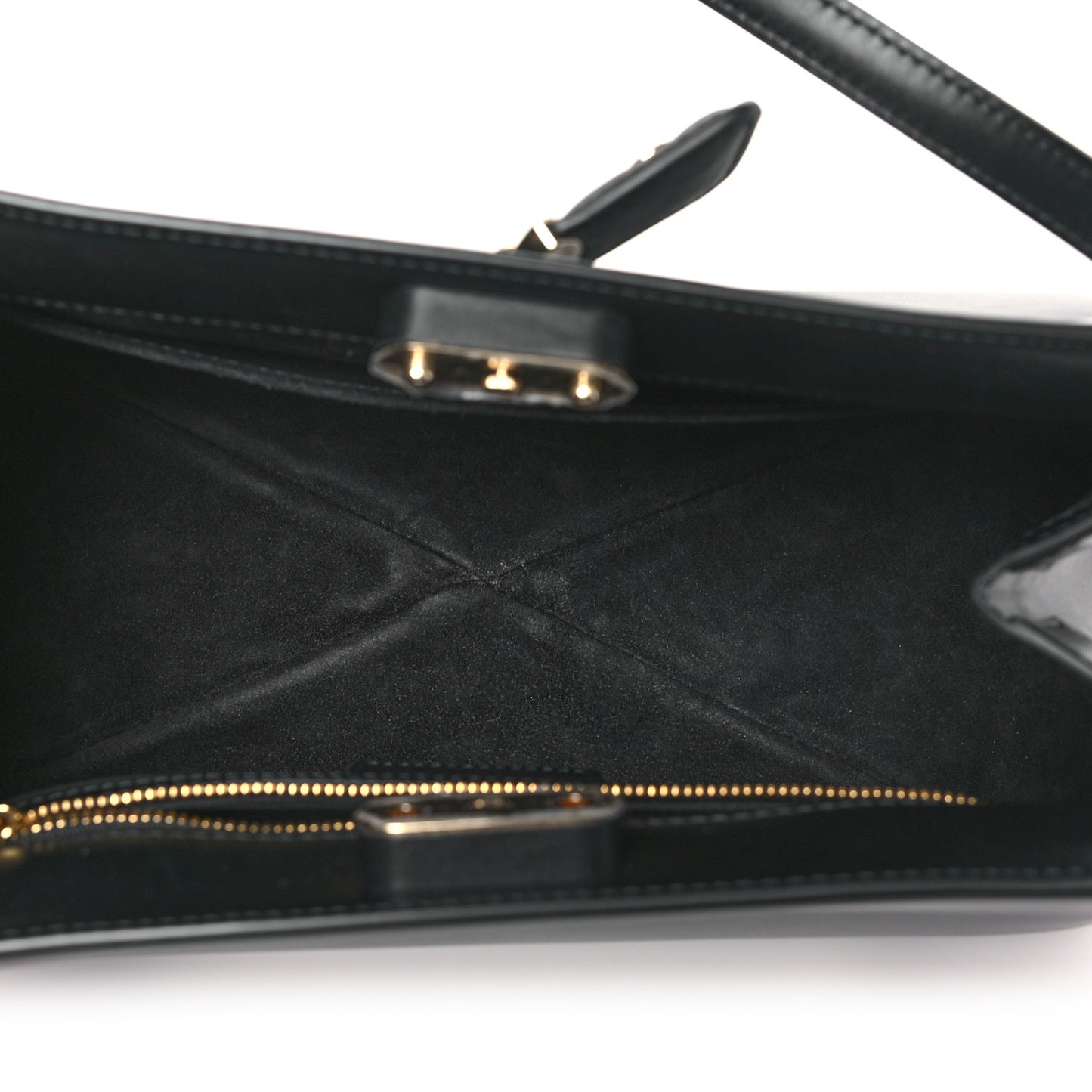 Calfskin Medium Key Shoulder Bag Black
