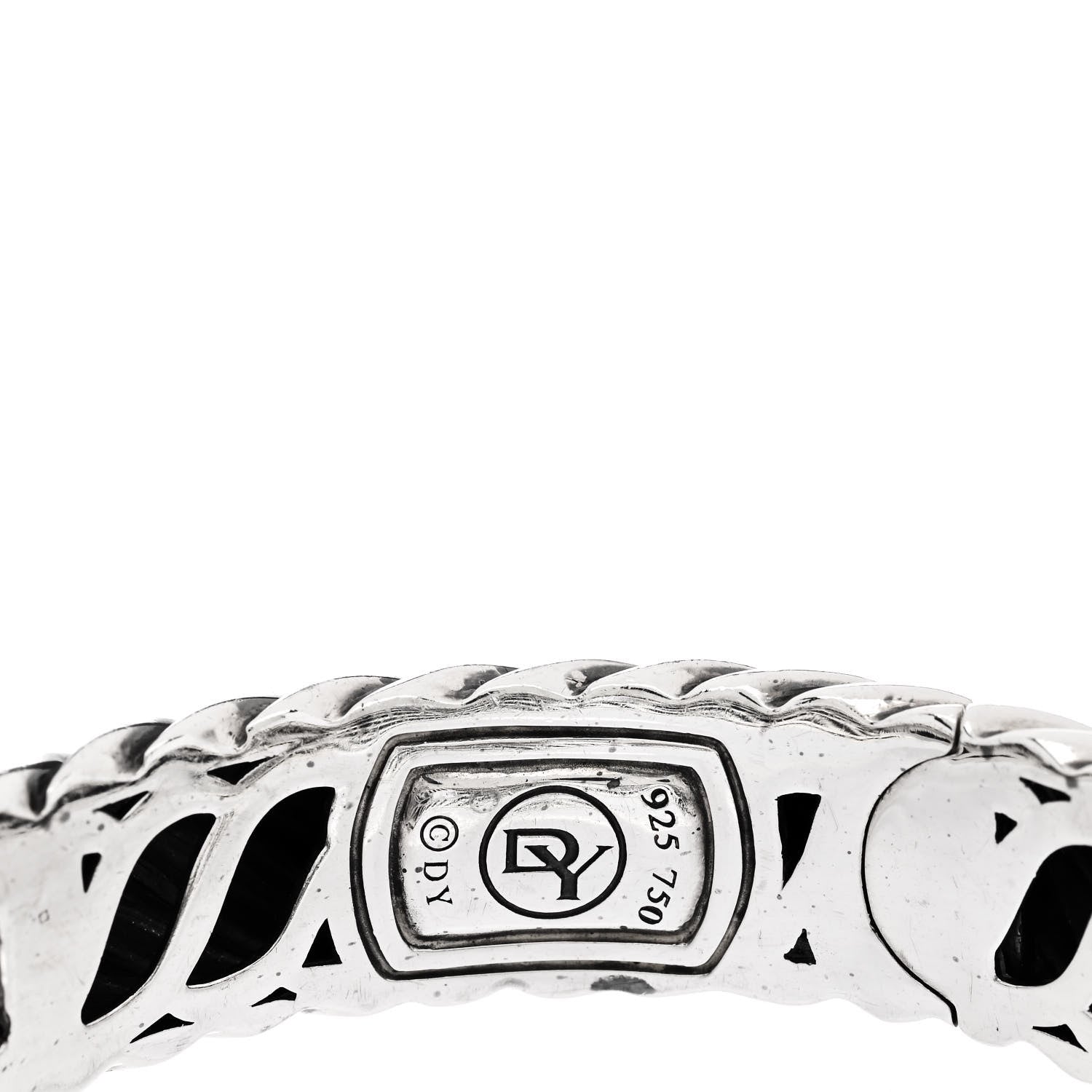 David Yurman Sterling Silver 18K Yellow Gold 15mm Cable Buckle Bracelet 3 of 3