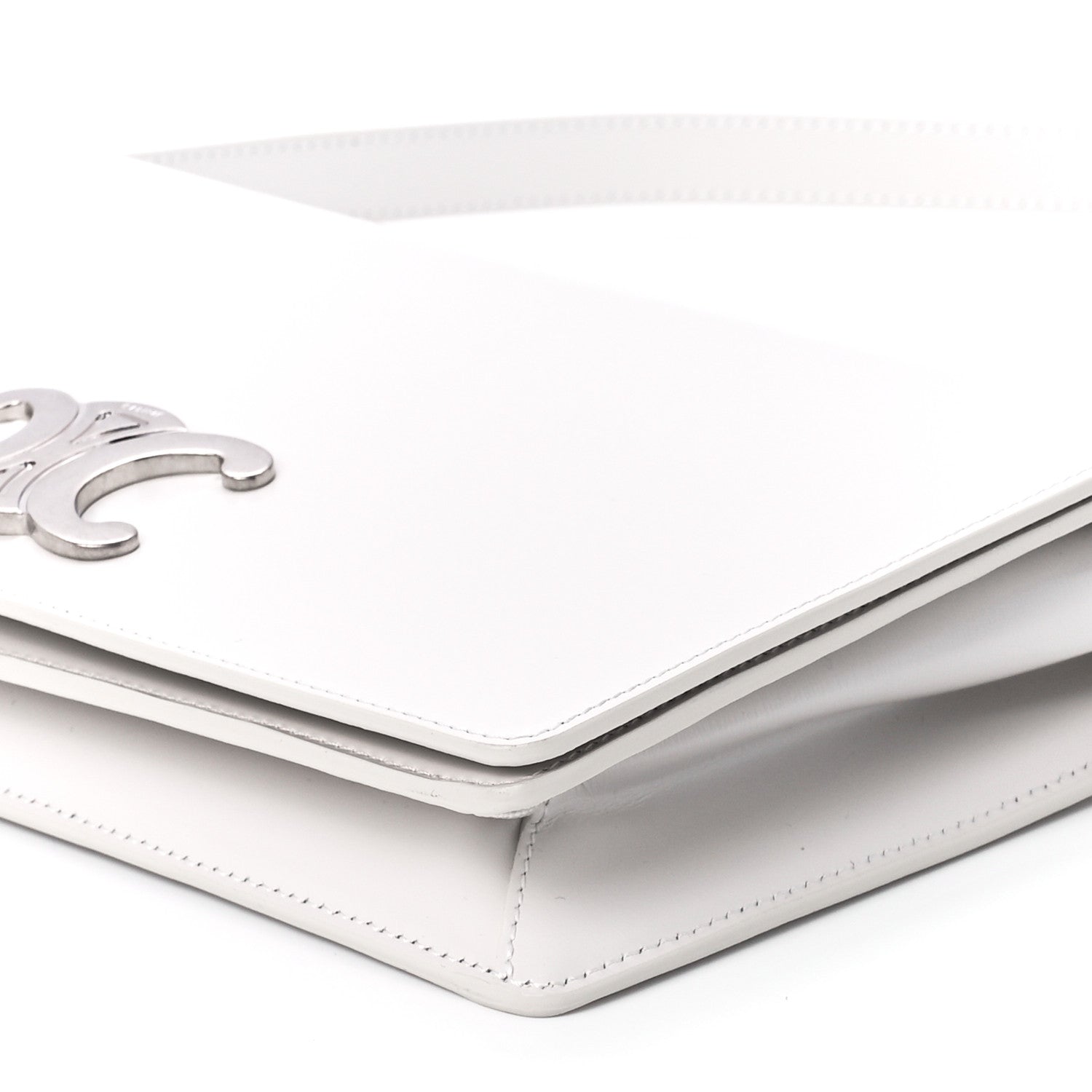Celine Shiny Calfskin Trapeze Triomphe Bag White 12 of 12