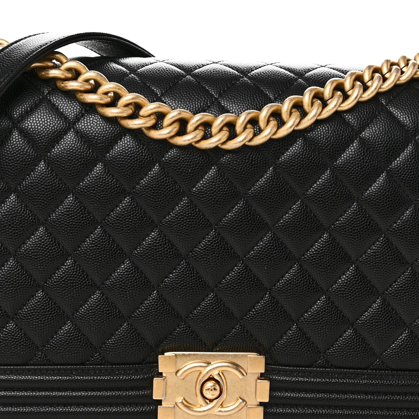 Caviar Quilted New Medium Boy Flap Black