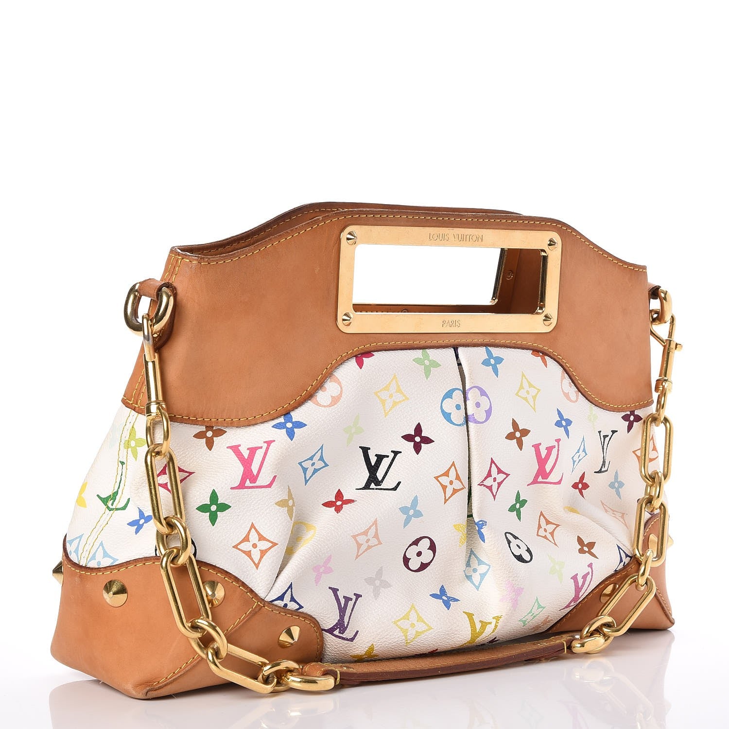 Louis Vuitton Monogram Multicolor Judy MM White 3 of 9