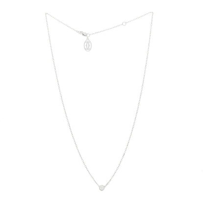 Cartier 18K White Gold Diamond SM D'Amour Pendant Necklace 2 of 4