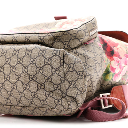 Gucci GG Supreme Monogram Blooms Medium Single Buckle Backpack Beige Multicolor Dry Rose 10 of 10