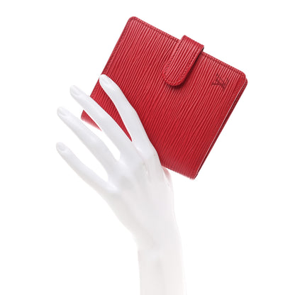 Louis Vuitton Epi Porte-Billets Compact Wallet Red 2 of 7