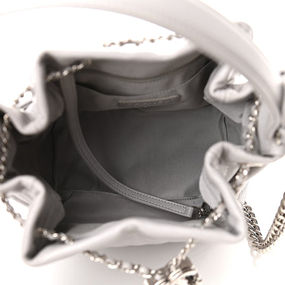 Chanel Caviar Quilted Small Chain Bucket Bag Light Gray 4 of 8