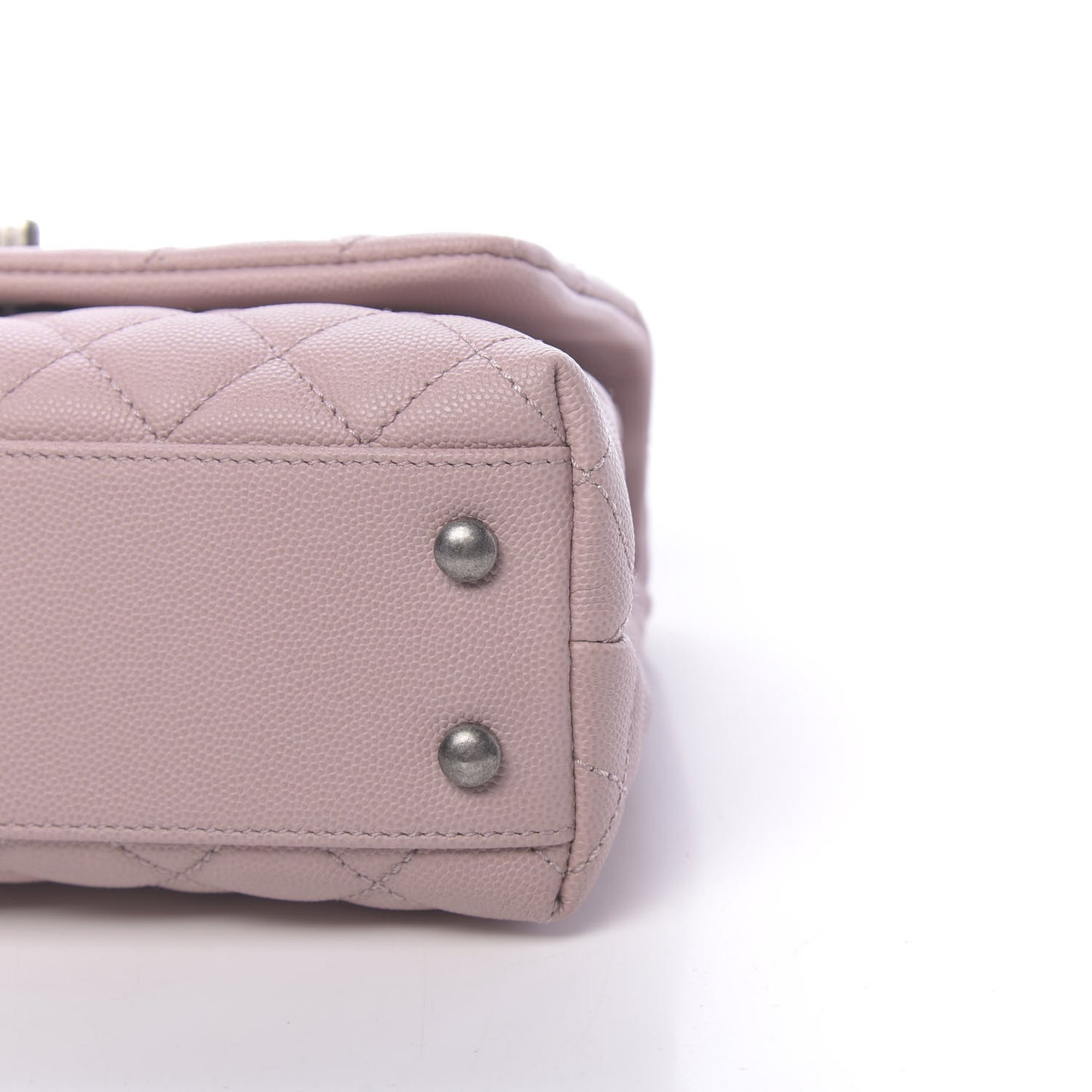 Caviar Quilted Mini Coco Handle Flap Pink