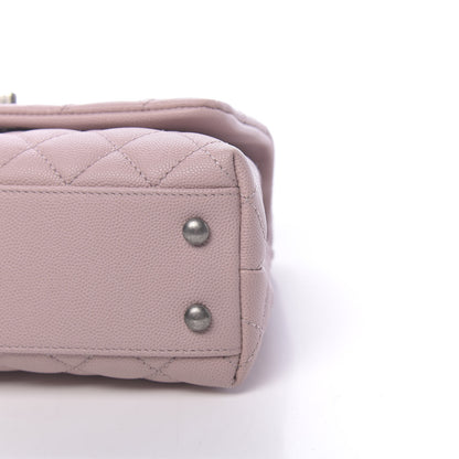 Chanel Caviar Quilted Mini Coco Handle Flap Pink 9 of 10
