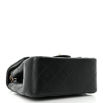 Chanel Lambskin Quilted Mini Square Flap Black 4 of 13