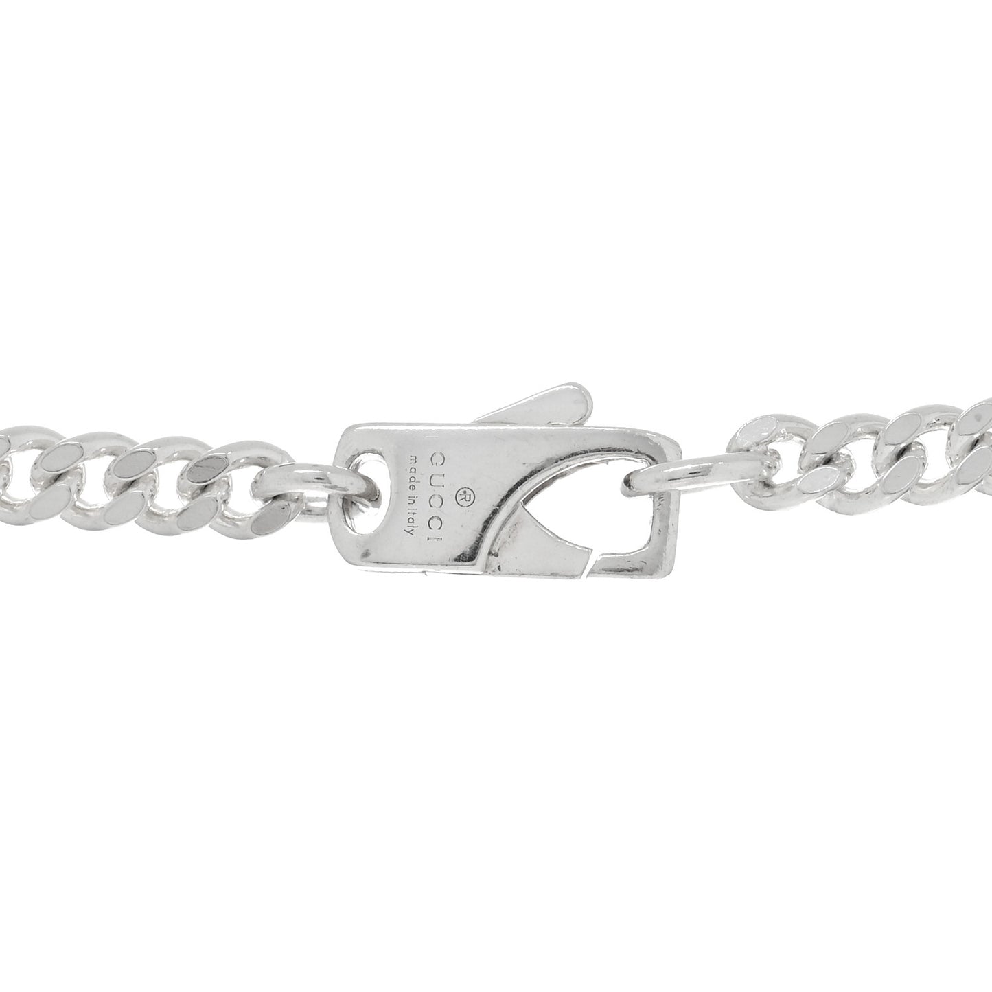 Sterling Silver Interlocking G Textured Pendant Necklace