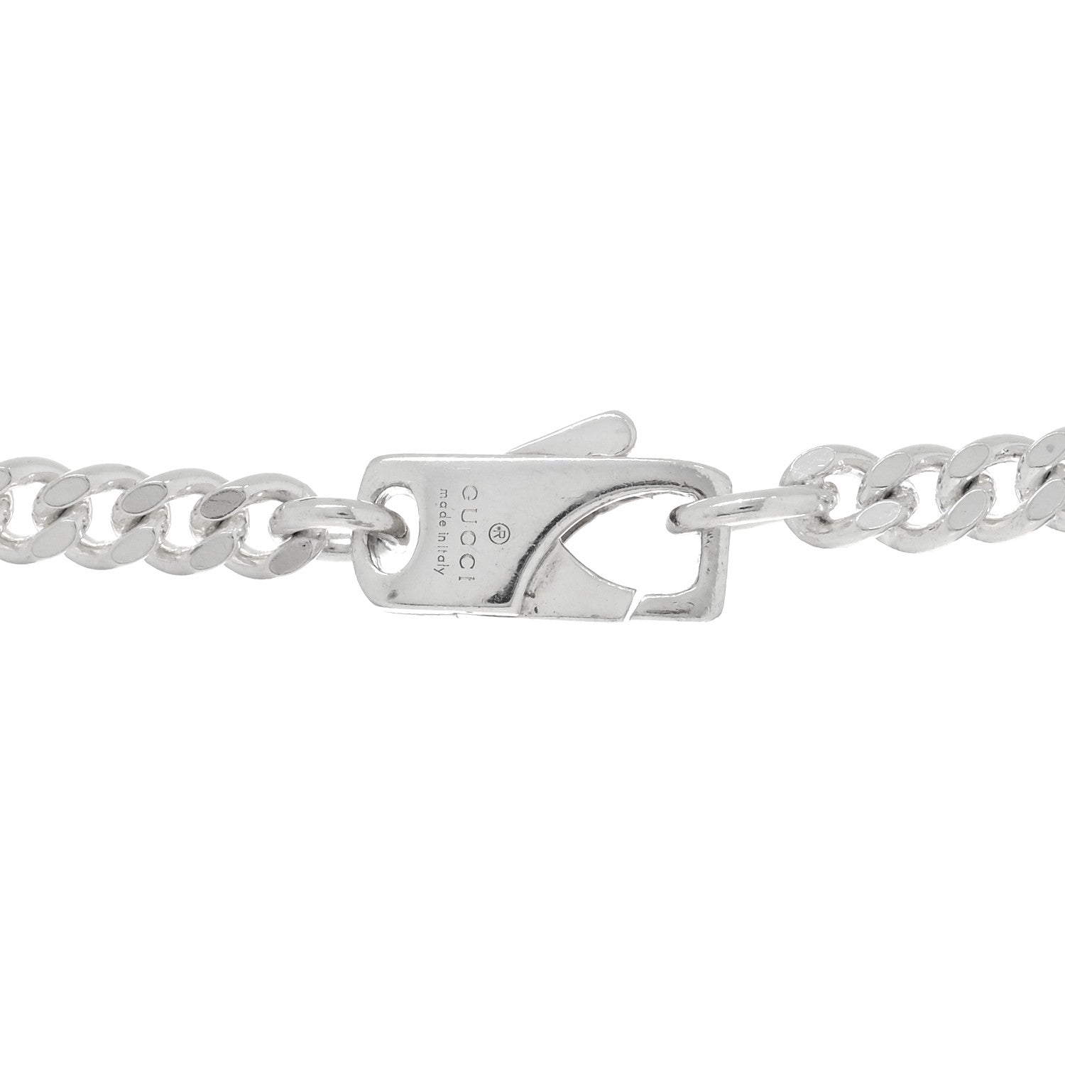 Gucci Sterling Silver Interlocking G Textured Pendant Necklace 4 of 4