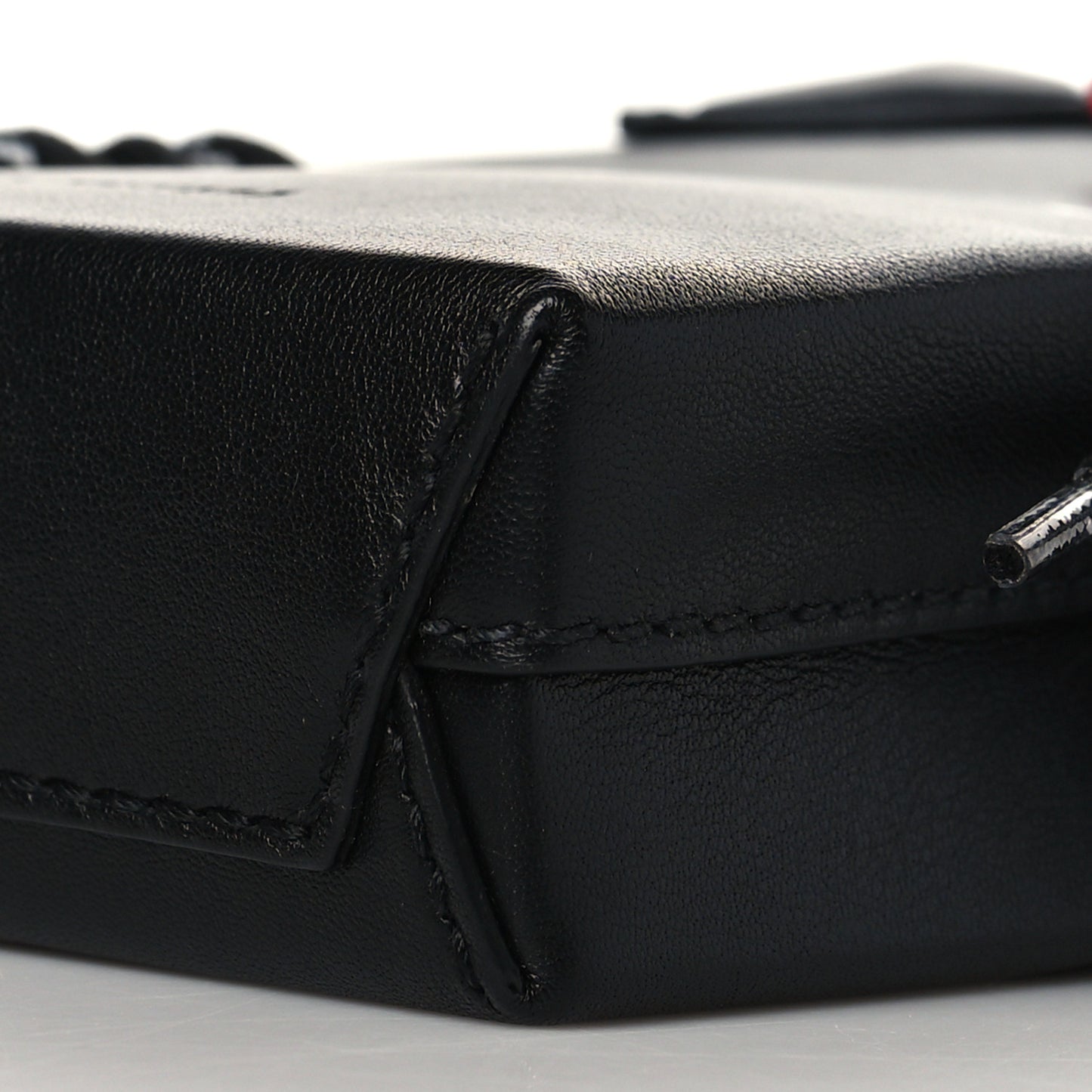 Calfskin Hello Kitty Phone Holder Bag Black