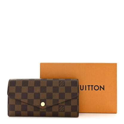 Louis Vuitton Damier Ebene Sarah Wallet NM Rose Ballerine 12 of 12