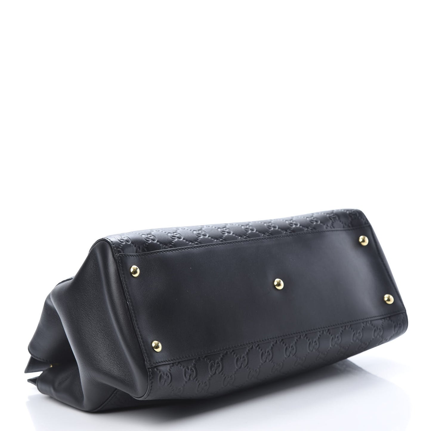 Guccissima Signature Large Shoulder Tote Bag Black