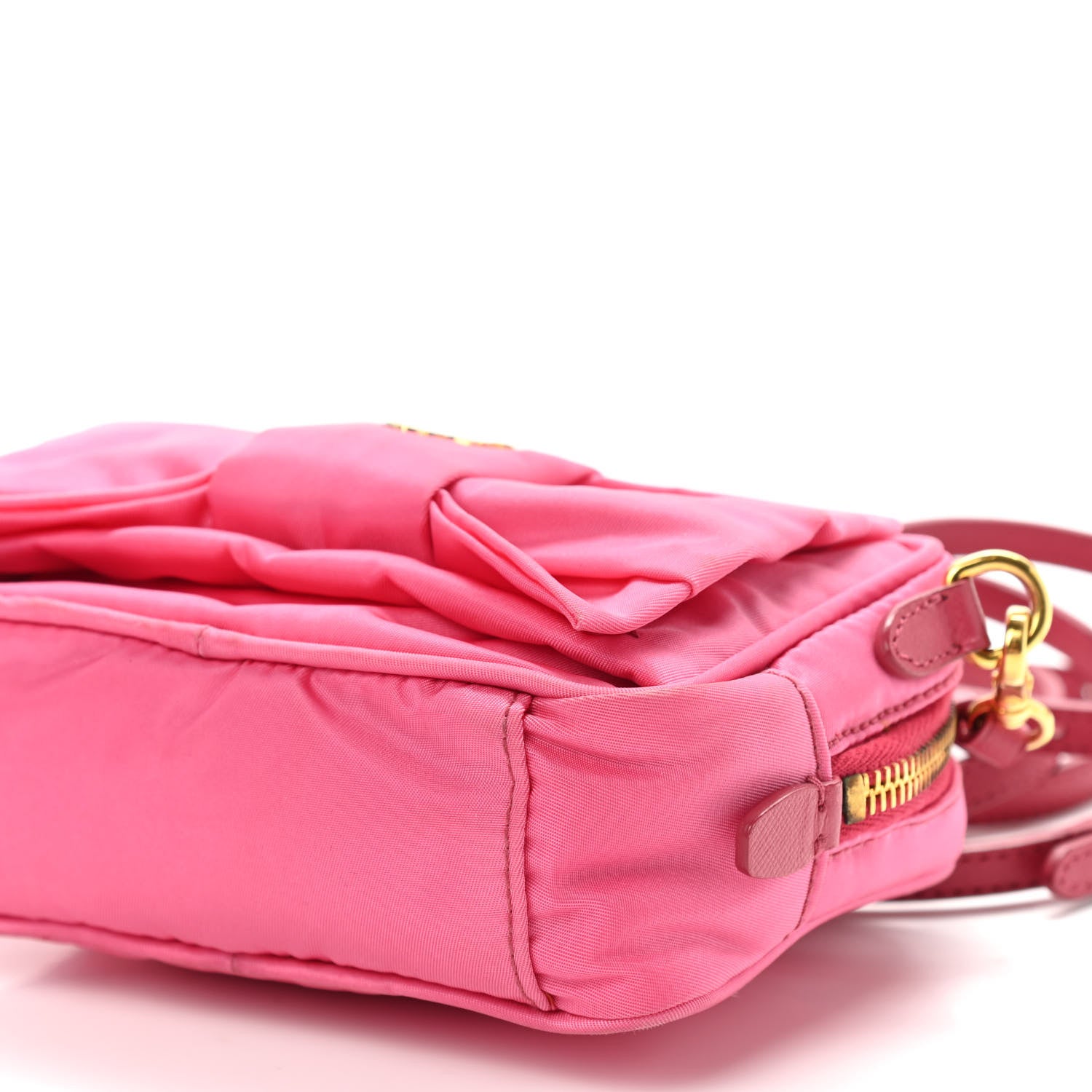 Prada Tessuto Nylon Bow Camera Bag Begonia 10 of 14