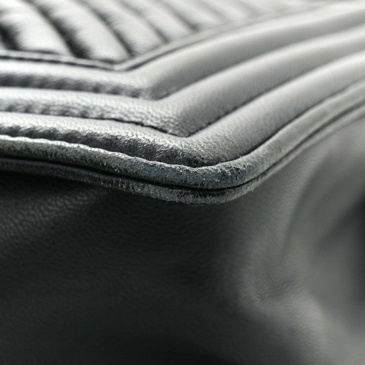Chanel Calfskin Chevron Quilted New Medium Boy Flap Black 16 of 19