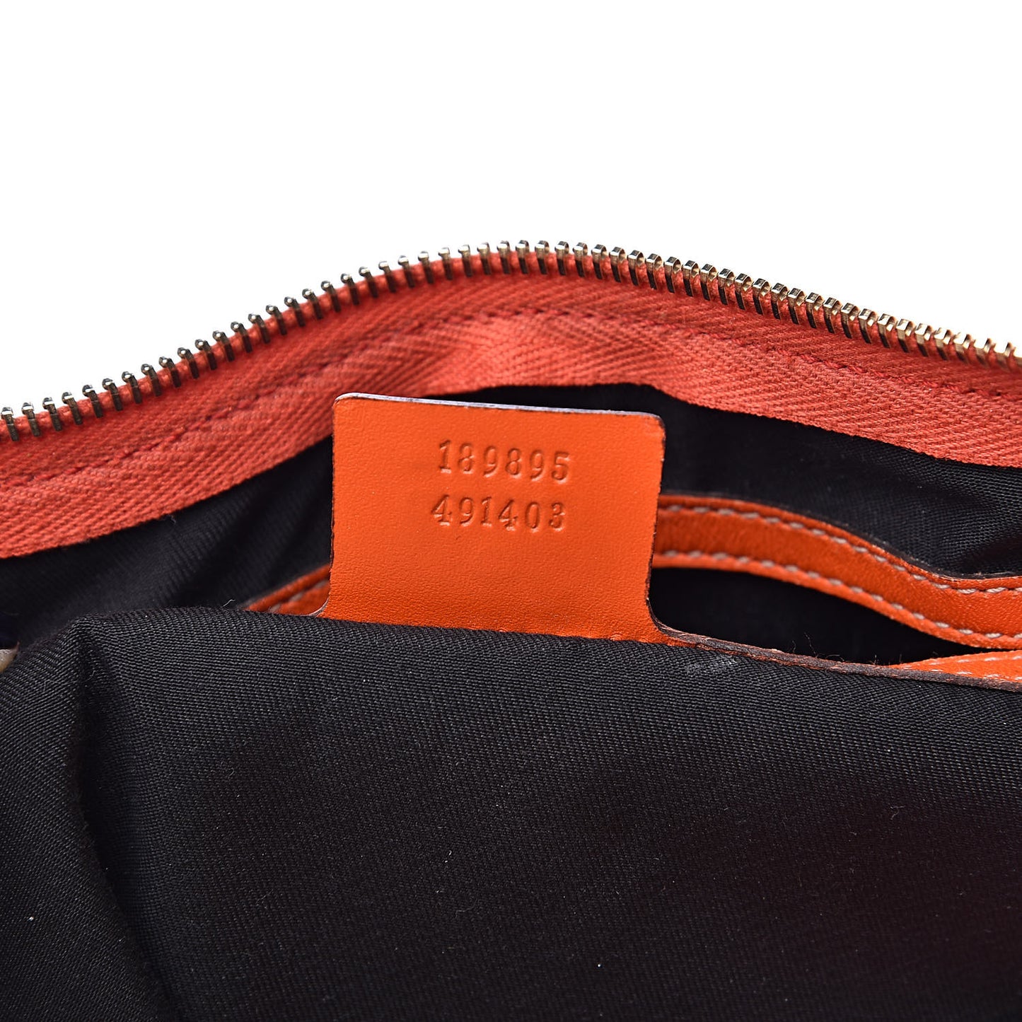 GG Plus Monogram Web Stripe Medium Joy Boston Orange