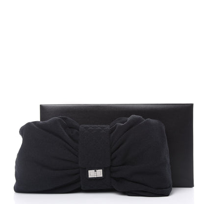Chanel Terry Cotton Large Reissue Bow Hobo Black 9 of 9