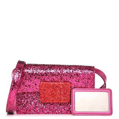 Saint Laurent Glitter Small Lulu Bunny Satchel Fuchsia Red 1 of 7