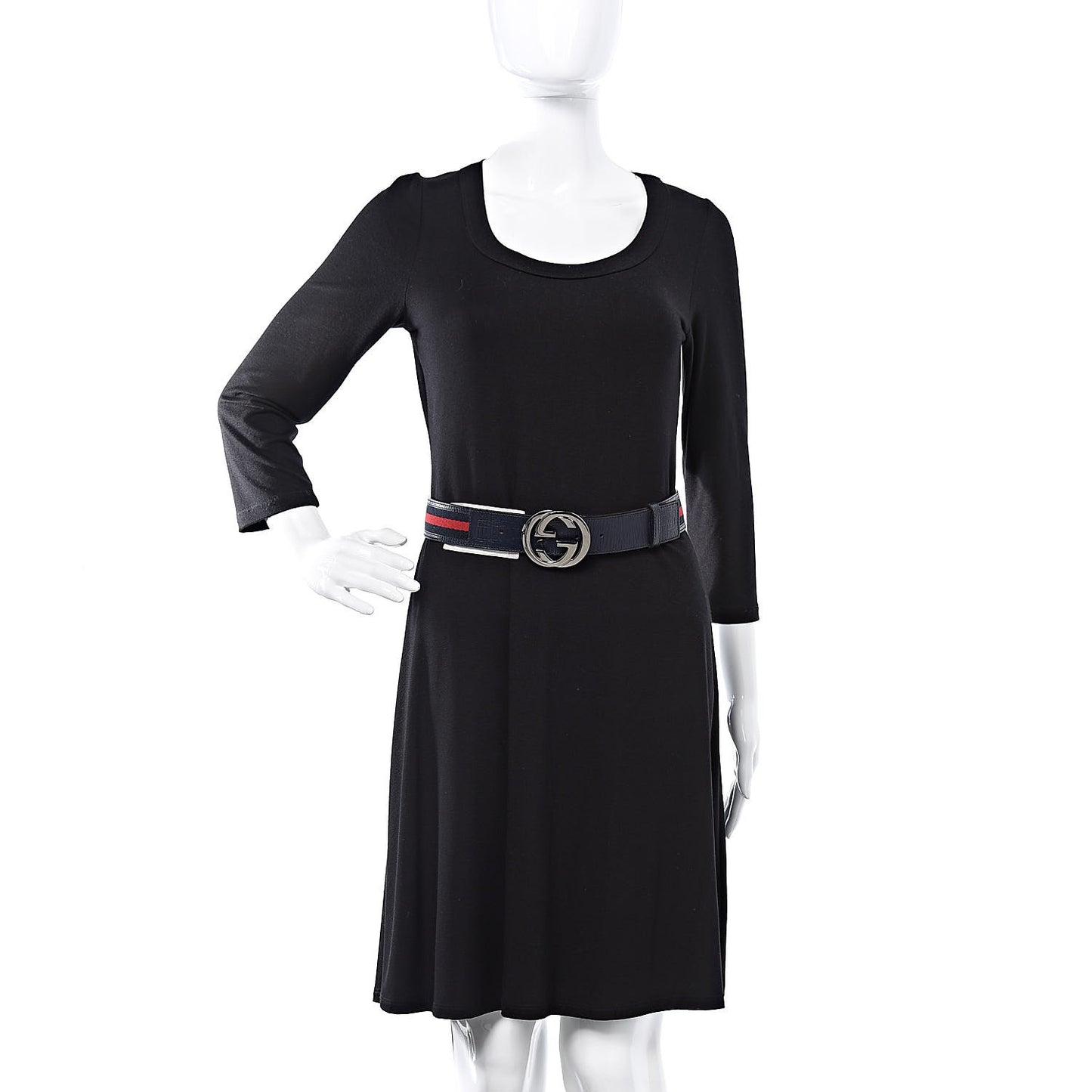 Calfskin Web Interlocking G Belt 75 30 Navy