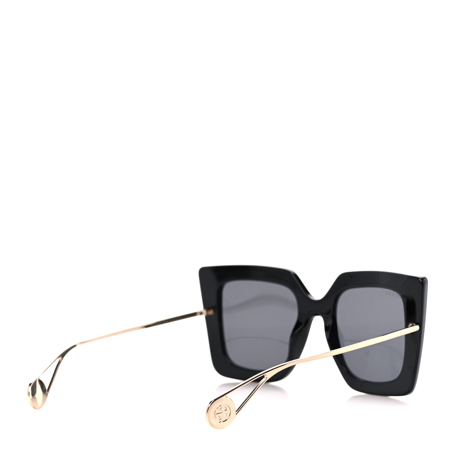 Gucci Acetate Oversize Square Frame GG0435S Sunglasses Black 4 of 7