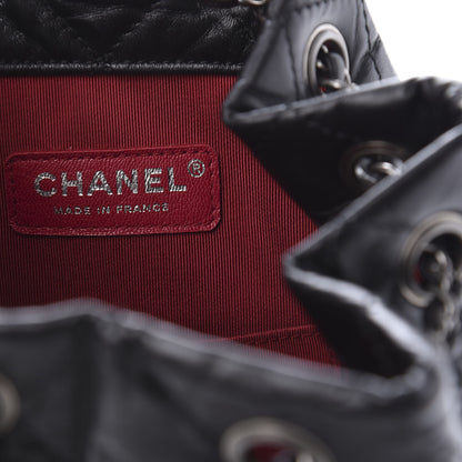 Chanel Aged Calfskin Quilted Gabrielle Backpack Black 7 of 9