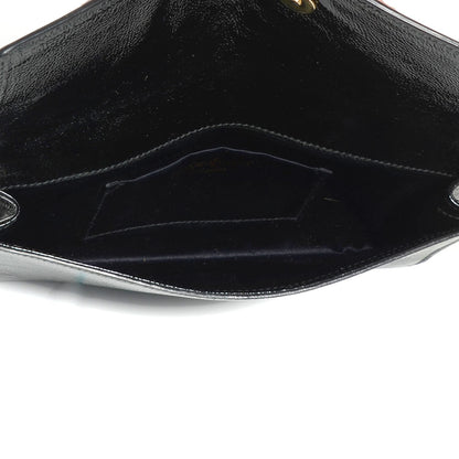 Saint Laurent Textured Patent Monogram Small Belle De Jour Clutch Black 5 of 7