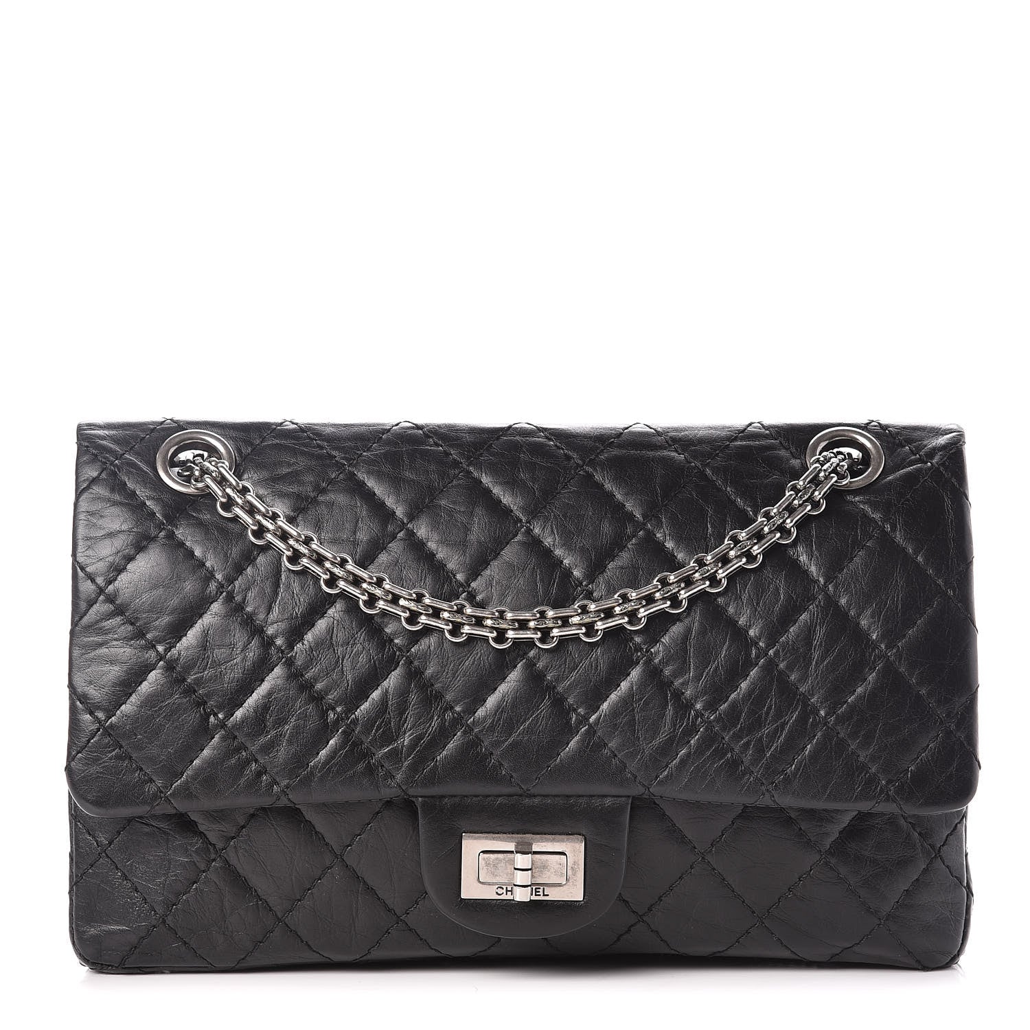 Chanel Aged Calfskin Quilted 2.55 Reissue 225 Flap Black 1 of 9