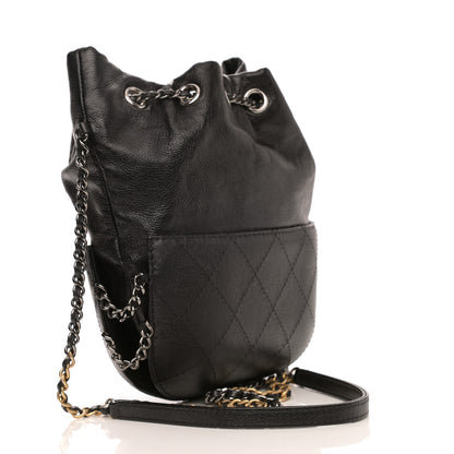 Chanel Calfskin Quilted Small Gabrielle Bucket Black 4 of 10