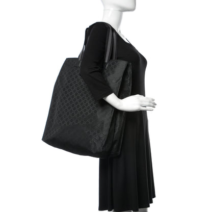 Gucci Nylon Monogram Vertical Tote Black 2 of 9