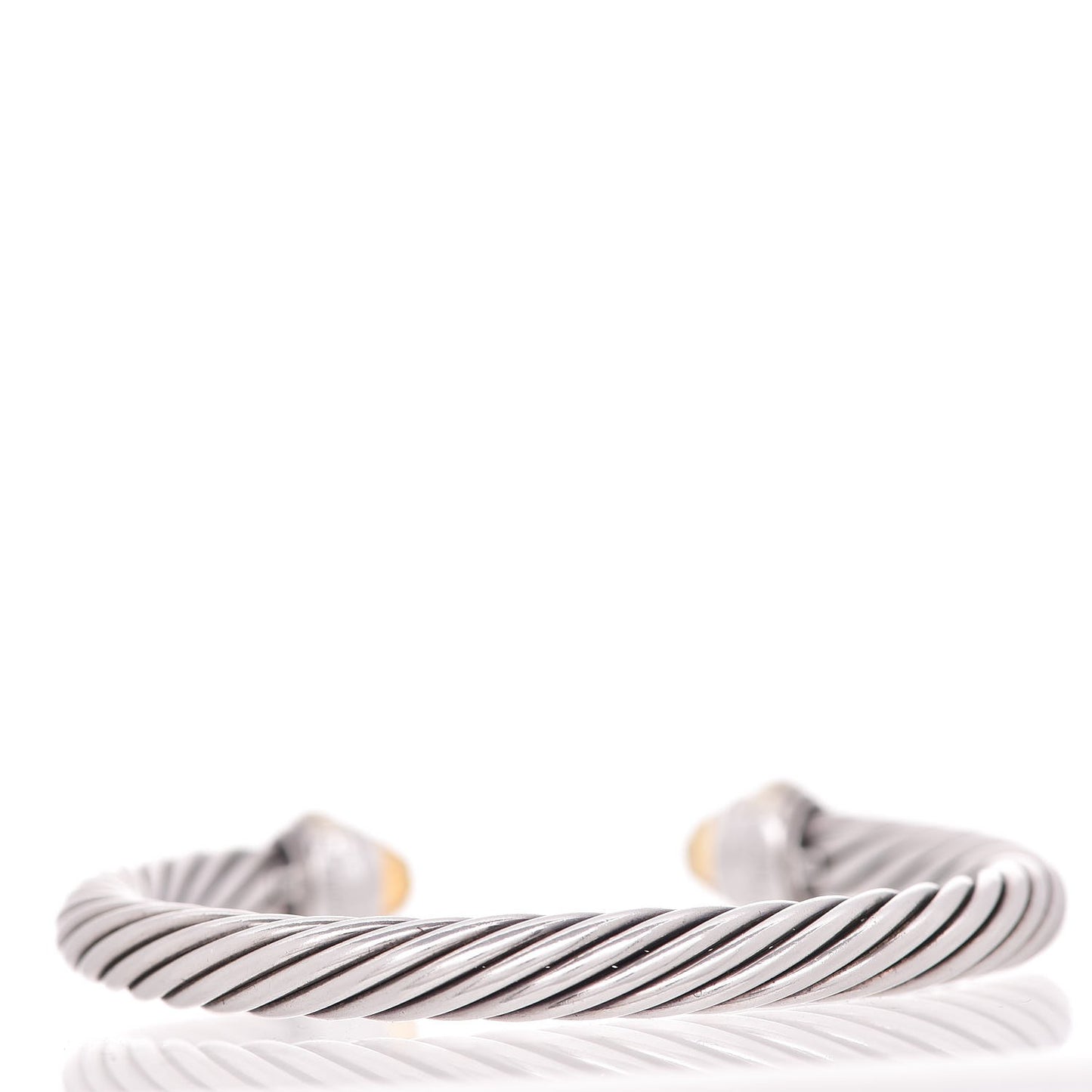 Sterling Silver 14K Yellow Gold Citrine 7mm Cable Classics Bracelet